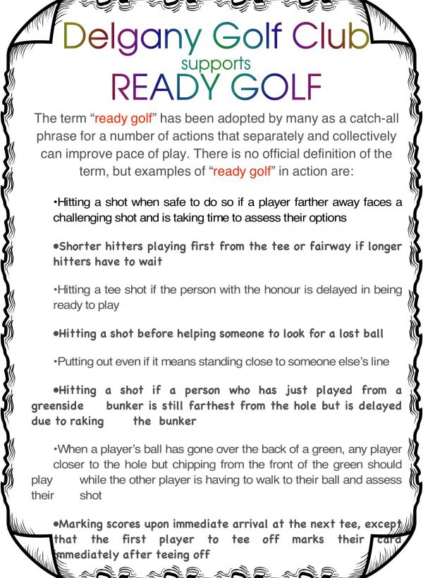 Ready Ready Golf Please